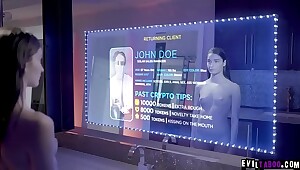 WOW! Absolutely staggering future porn! Emily Willis vs old eldritch Steve Holmes!